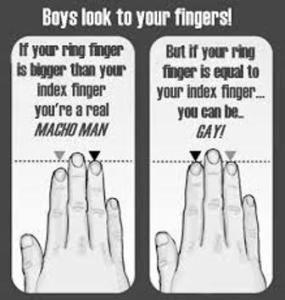 gay test by fingers